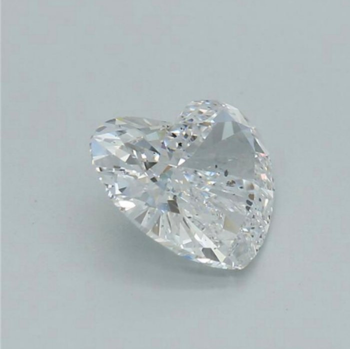 1 pcs Diamant  (Natur)  - 0.70 ct - Hjerte - D (farveløs) - SI2 - Gemological Institute of America (GIA)