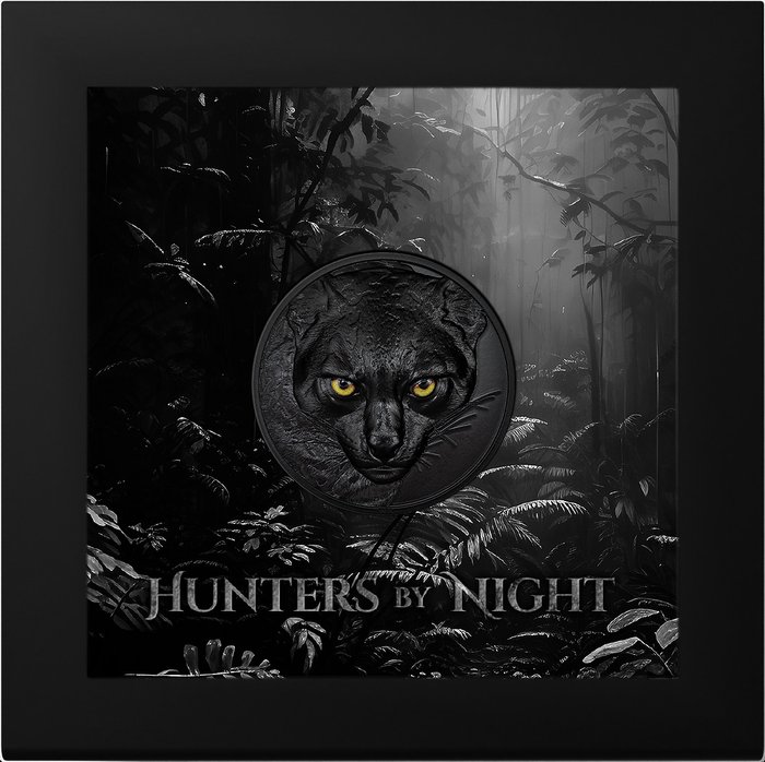 Palau. 10 Dollars 2024 Ocelot Hunters By Night, 2 Oz (.999)