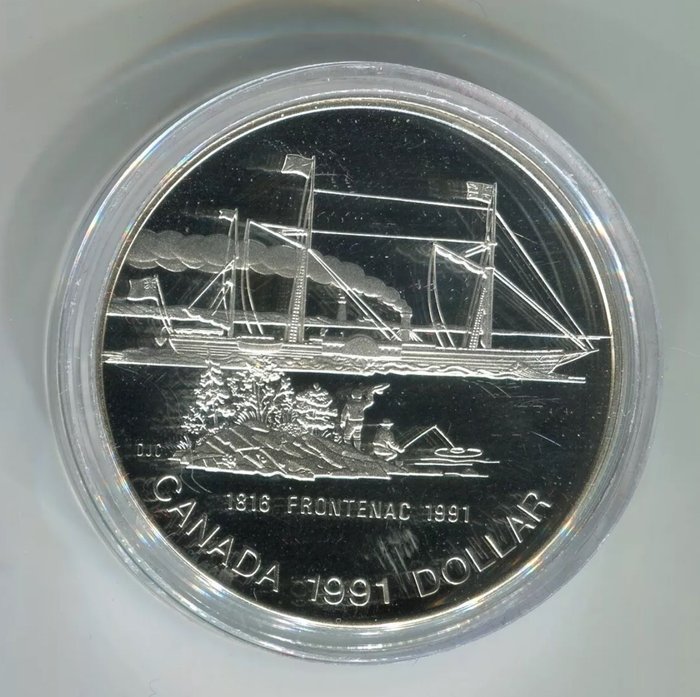 Canada. 1 Dollar 1991 Frontenac, Proof  (Ingen mindstepris)