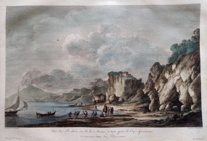 Italien, Calabria, Bova Marina; R. Saint Non - Vue des Rochera e de la Marine de Bova près le Cap Spartivento (...) - 1781-1786