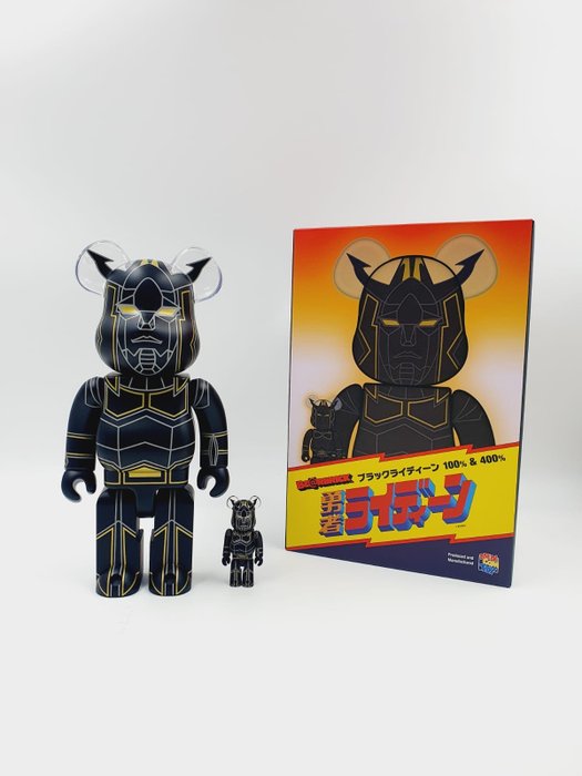 Glendezir / Goldorak x Medicom Toy - Black And Yellow Glendizer/ Goldorak 400%  100% Bearbrick 2024