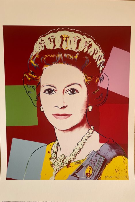 Andy Warhol (after) - (1928-1987), Reigning Queen …… , 1985 (dark outline),  copyright 2010 The Andy Warhol Foundation