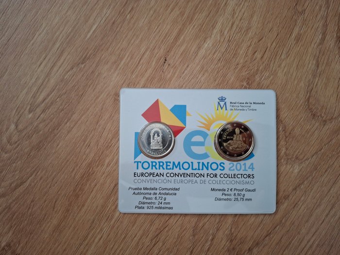 Spanien 2 Euro 2014 "Park Güell" (Coincard Torremolinos)  (Ingen mindstepris)