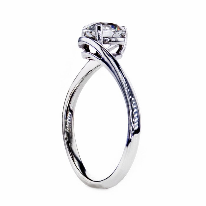 Ingen mindstepris - Forlovelsesring - 14 karat Hvidguld -  1.07ct. tw. Diamant (Natur)