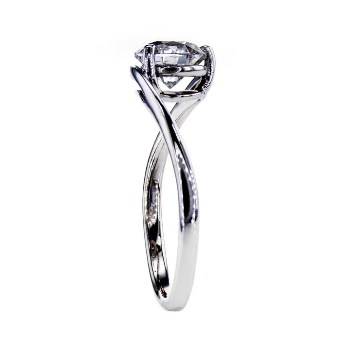 Ingen mindstepris - Forlovelsesring - 14 karat Hvidguld -  1.07ct. tw. Diamant (Natur)