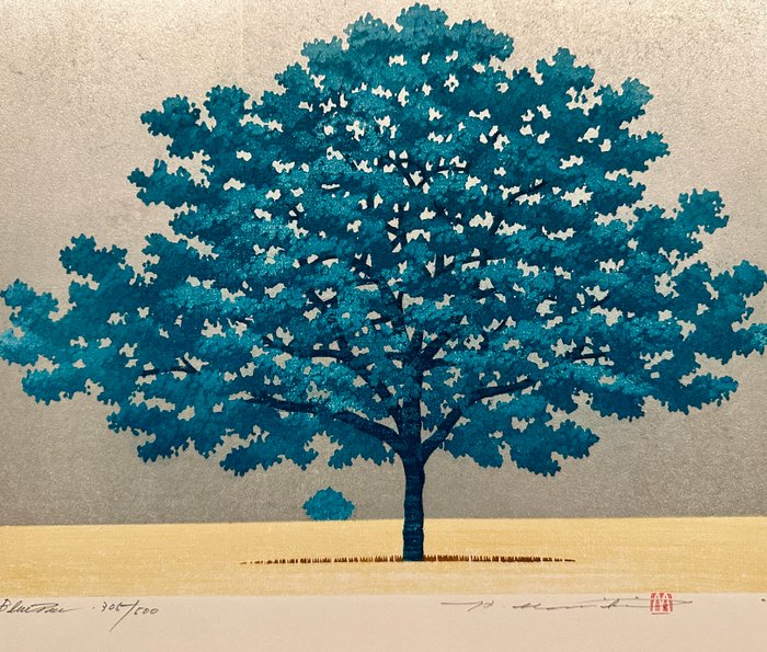 Tree series: "Blue Tree" - Limited edition 305/500 - 2008 - NO RESERVE - Hajime Namiki 並木 (b 1948) - Japan