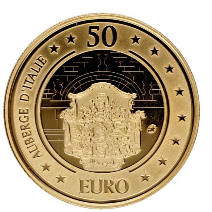 Malta. 50 Euro 2010 "Auberge d'Italie" Proof