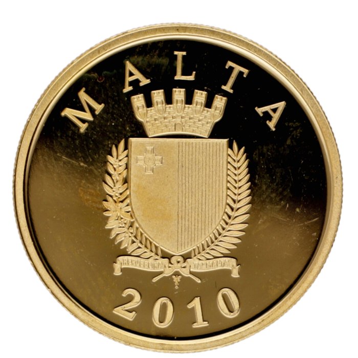 Malta. 50 Euro 2010 "Auberge d'Italie" Proof