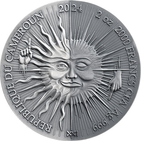 Cameroun. 2000 Francs 2024 Werewolf - Dual Essence - Antique Finish, 2 Oz (.999)  (Ingen mindstepris)