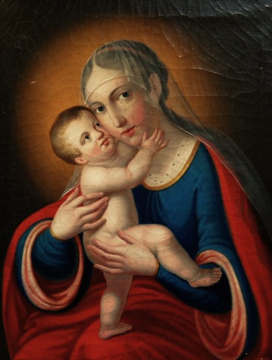 Scuola Italiana (XVIII-XIX) - Madonna mit Kind