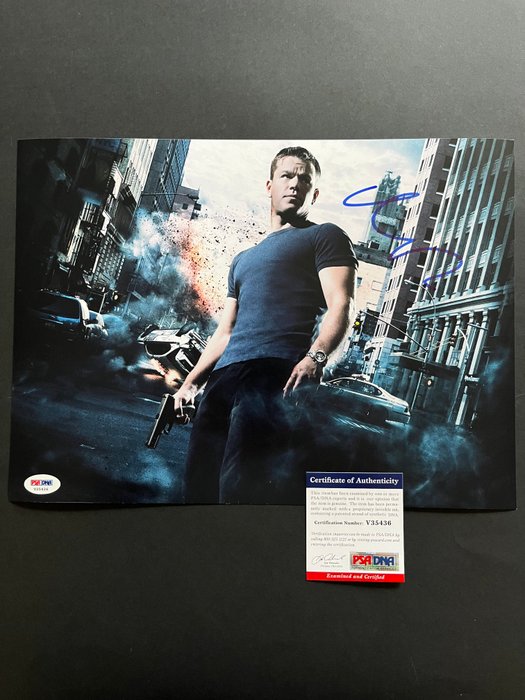 The Bourne Ultimatum - Matt Damon - Signed in Person - with PSA/DNA Certificate - Autograph, photo - No Reserve!