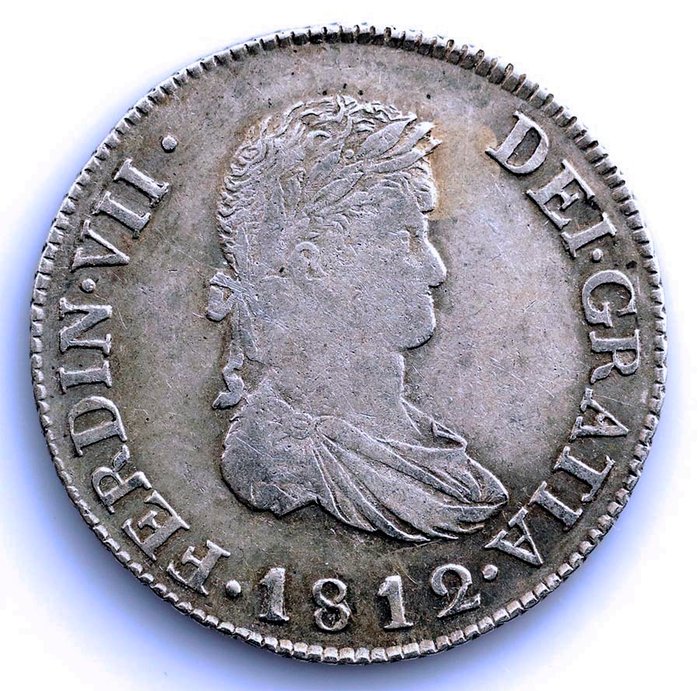 Spanien. Fernando VII (1813-1833). 2 Reales 1812 S.F Cataluña - Escasa