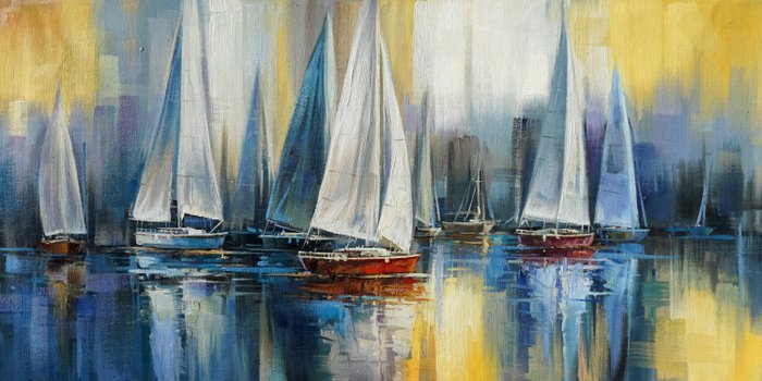 StefanoArt - Sailboats at Dusk