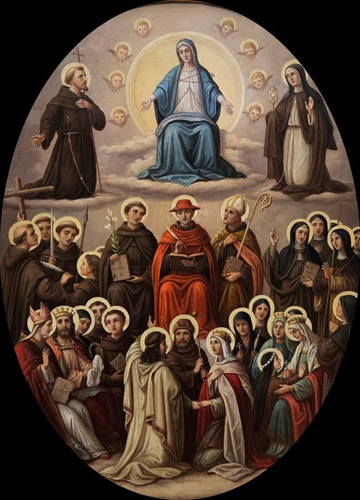 European School (XIX) - Madonna and Saints