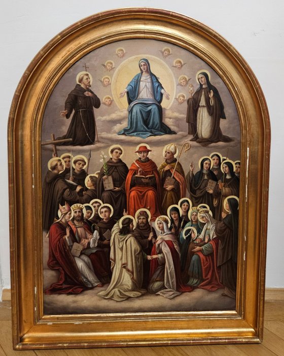 European School (XIX) - Madonna and Saints