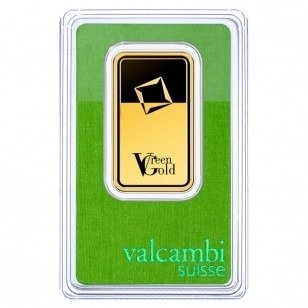 1 Troy Ounce - Guld 999 - Valcambi Green - Forseglet