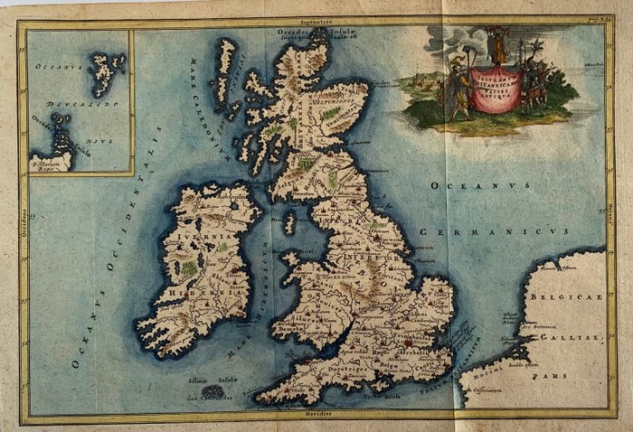 Storbritannien - Skotland, Irland, England, Wales; Christophorus Cellarius - Insularum Britannicarum Facies antiqua - 1723