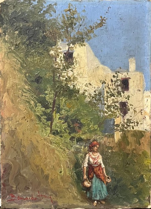 Bernardo Hay (1864-1931) - Contadina a Capri