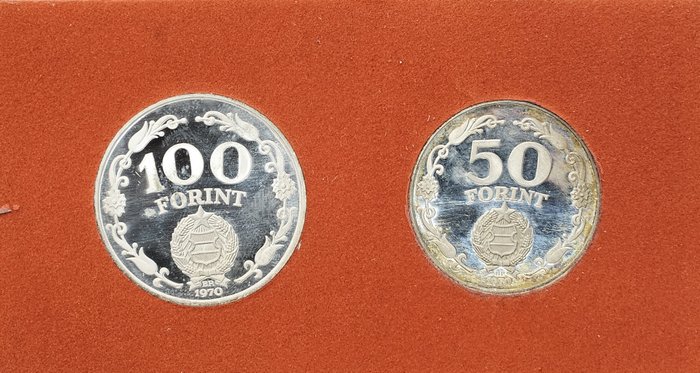 Ungarn. A Rare 2pc Set of Silver Coins 1970 - 25th Anniversary of Liberation  (Ingen mindstepris)