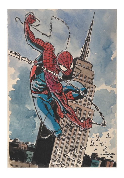 Caracuzzo, Giancarlo - 1 Original colour drawing - Spider-Man - 2024