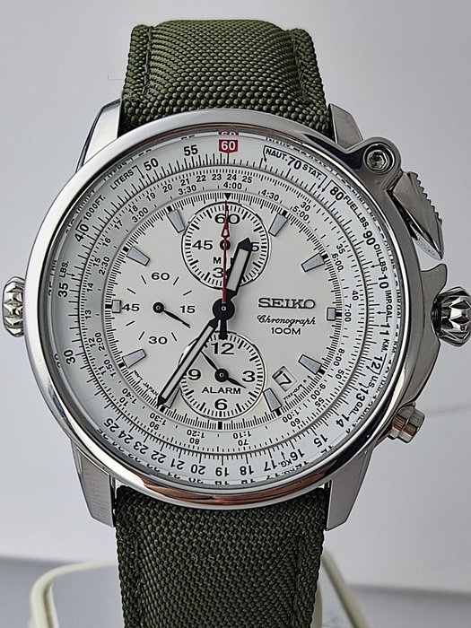 Seiko - Flightmaster Pilot Aviator - Ingen mindstepris - 7T62-0HM0 - Mænd - 2011-nu