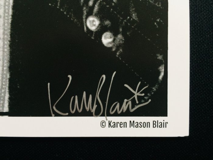 Nirvana, Kurt Cobain - Signed Photo by the Photographer Karen Mason Blair - 20x25 cm - Signed memorabilia - Photo