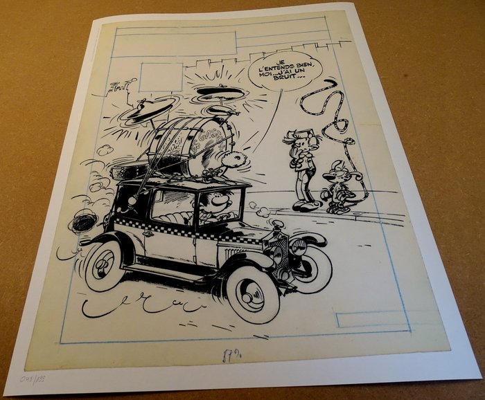 Franquin, André - 1 Pigment print - Gaston - Collection Franquin Les Couvertures - Recueil Spirou 96 - 2022