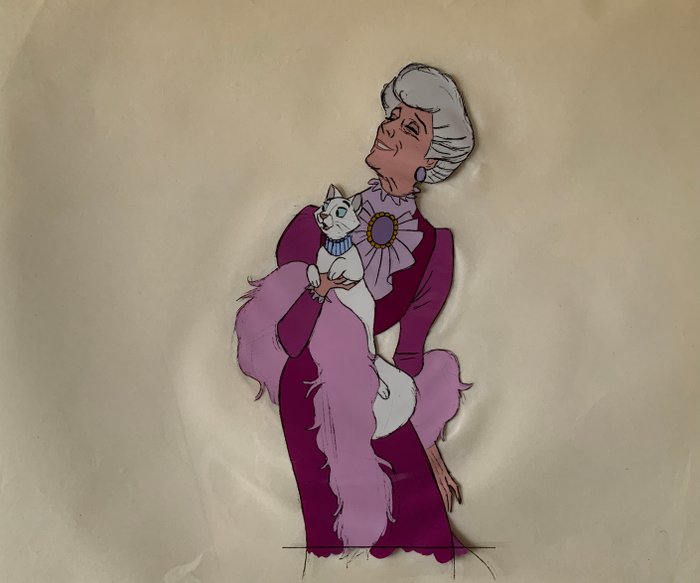 Walt Disney Studio - 1 Original celluloid (enkelt stykke) - The Aristocats - Adélaïde de Bonnefamille et Duchesse - 1970