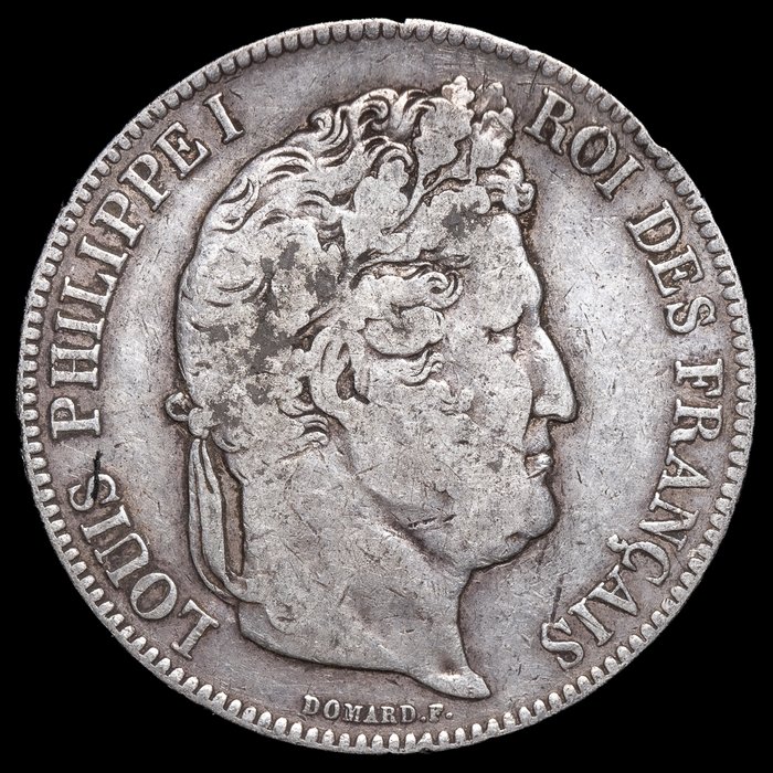 Frankrig. Ludvig-Filip 1. (1830-1848). 5 Francs 1842-B y 1845-W (2 monedas)  (Ingen mindstepris)