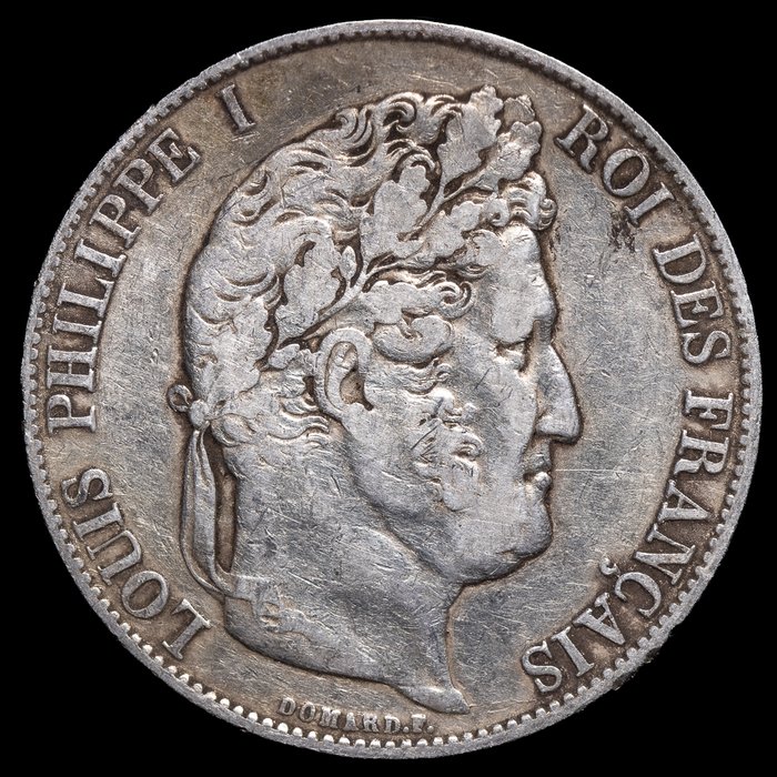 Frankrig. Ludvig-Filip 1. (1830-1848). 5 Francs 1842-B y 1845-W (2 monedas)  (Ingen mindstepris)