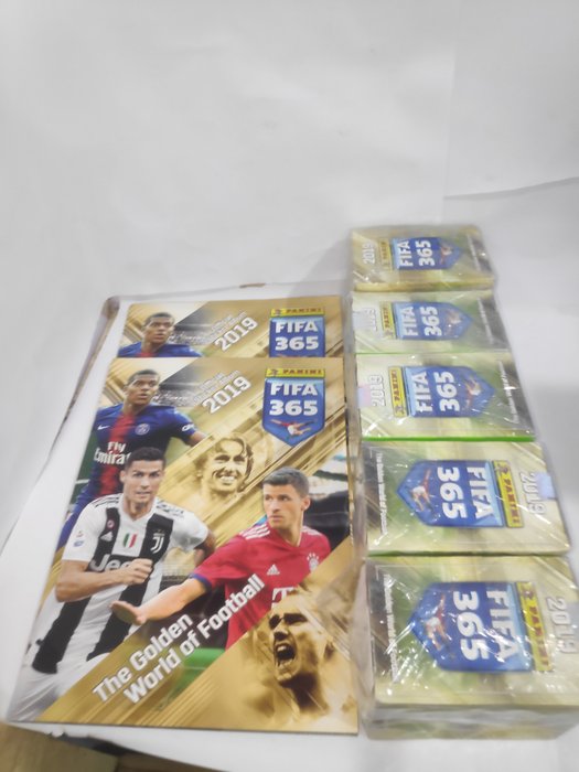 Panini - Fifa 365 2019 - Haaland edition - 2 Empty albums + 5 Sealed box