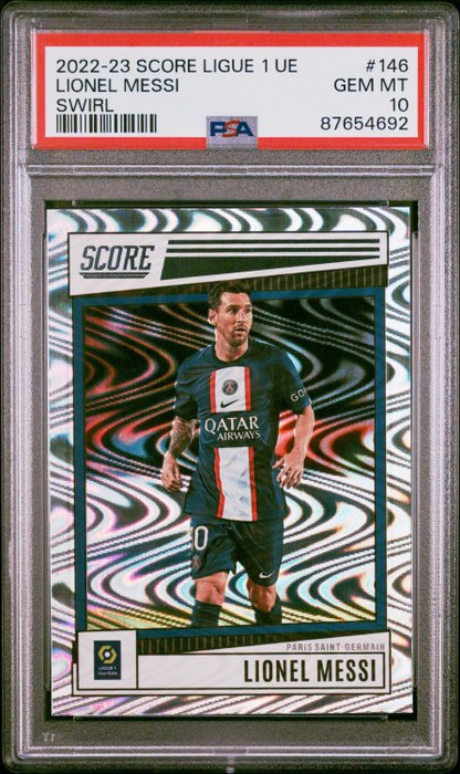 2022/23 - Panini - Score Ligue 1 - Lionel Messi - #146 Swirl - 1 Graded card - PSA 10