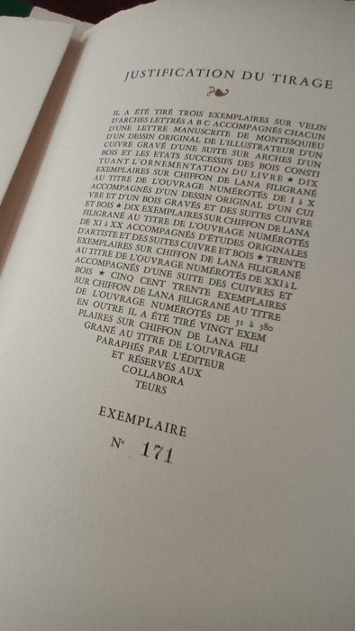 Montesquieu / Pierre Prud'hon - Les lettres Persanes - 1946