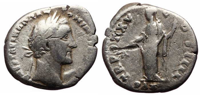 Romerska republiken. Antoninus Pius (138-161.. Denarius  (Ingen mindstepris)