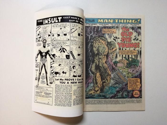 The most Startling Swamp Creature of all ! The Man-Thing 7-9, 12, 17 - 5 Comic - Første udgave - 1974/1975