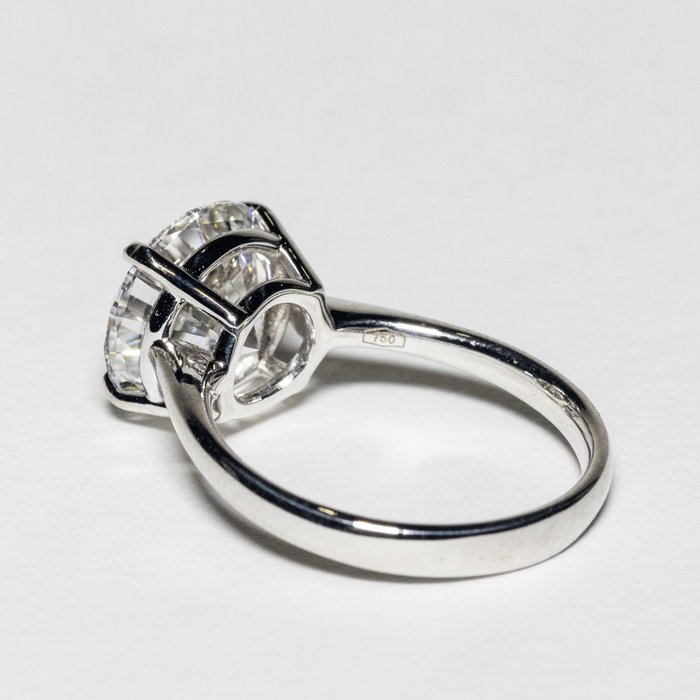 Forlovelsesring - 18 kraat Hvidguld -  4.08ct. tw. Diamant (Laboratoriedyrket) - F VS1 IDEAL