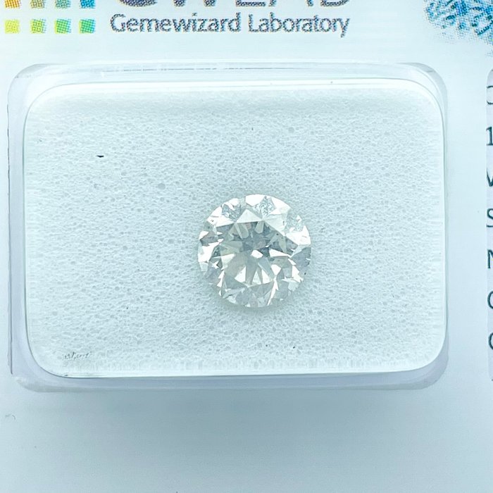 Ingen mindstepris - 1 pcs Diamant  (Natur)  - 1.21 ct - Rund - G - SI1 - Gemewizard Gemological Laboratory (GWLab)