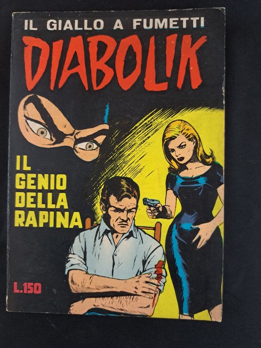 Diabolik Seconda Serie n. 8, 9 - Il Genio della Rapina; L'Artiglio del Demonio - 2 Comic - Første udgave - 1965