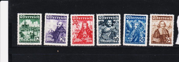 Østrig 1934/1934 - Catholic Day komplet serie fine mint aldrig hængslede mnh - Katalognummer 557-562