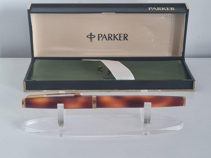 Parker - 35 laque de chine marron plume en or 18 cts - Fyldepen