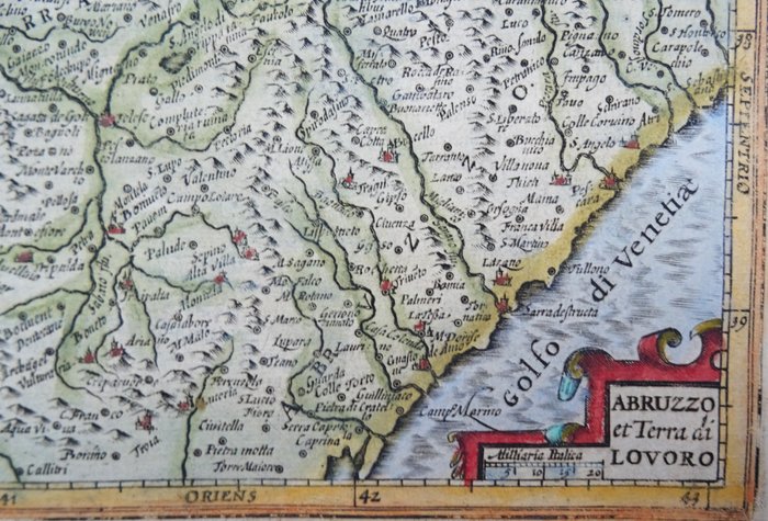 Europa - Italien / Abruzzo / Napoli / Sorrento / Capri; Hondius / Mercator / Janssonius - Abruzzo et Terra di Lovoro - 1601-1620