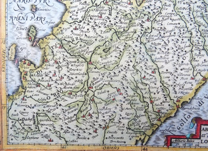 Europa - Italien / Abruzzo / Napoli / Sorrento / Capri; Hondius / Mercator / Janssonius - Abruzzo et Terra di Lovoro - 1601-1620