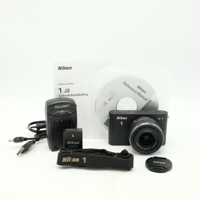 Nikon 1 J2 (Zwart)  + 10-30mm F3.5-5.6 VR (zwart) (7988) Digitalkamera