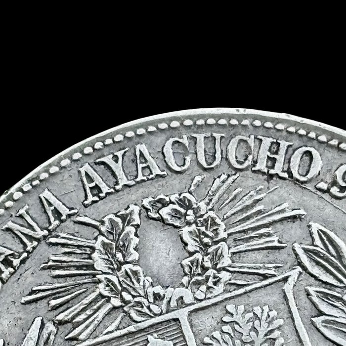 Peru. 5 Pesetas - 1882 - ESCASO AYACUCHO - (R788)