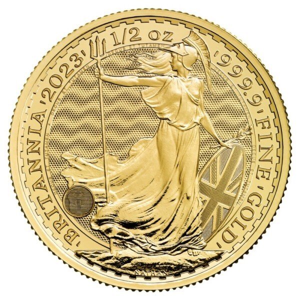 Storbritannien. 2023 1/2 oz £50 GBP Gold Britannia Coin BU (KING CHARLES III)