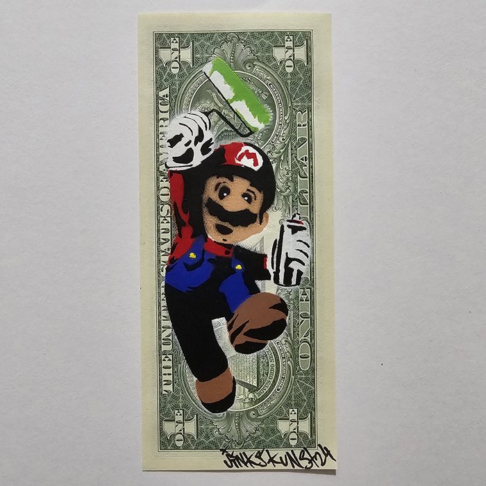 Jinks Kunst (1976) - MARIO - 1 X 1$ - 6 Layers stencils - (no réserve)