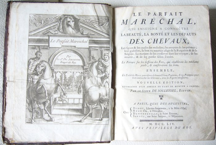 Jacques de Solleysel - Le parfait marechal , qui enseigne à connoitre la beauté , la bonté  les déffauts des Chevaux - 1754