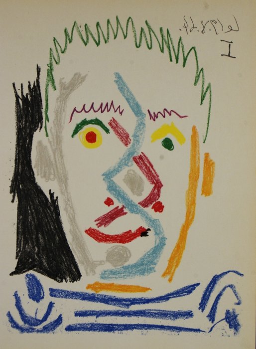 Pablo Picasso (1881-1973) (after) - "Tête I - 1964" Offset-Lithographie, Ausgabe 1966 Cercle d’Art.