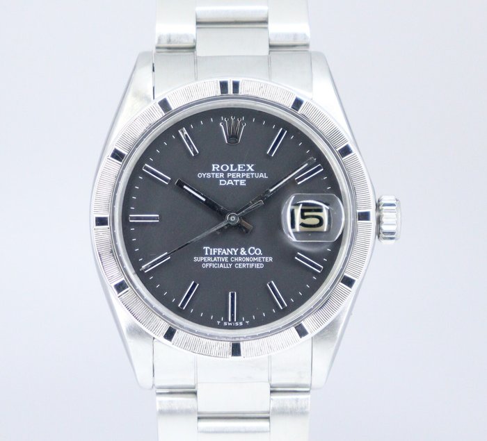 Rolex - Oyster Perpetual Date Tiffany  Co. - Ingen mindstepris - 1501 - Unisex - 1972