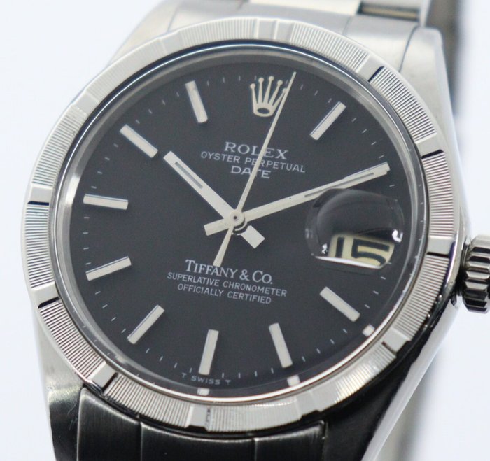 Rolex - Oyster Perpetual Date Tiffany  Co. - Ingen mindstepris - 1501 - Unisex - 1972